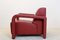 Italian Red Leather Armchairs from Marinelli, Italy, Set of 2 7