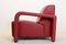 Fauteuils en Cuir Rouge de Marinelli, Italie, Set de 2 8