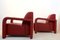 Italian Red Leather Armchairs from Marinelli, Italy, Set of 2 2