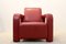 Italian Red Leather Armchairs from Marinelli, Italy, Set of 2 9