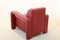 Italian Red Leather Armchairs from Marinelli, Italy, Set of 2 4