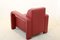 Italian Red Leather Armchairs from Marinelli, Italy, Set of 2, Image 4