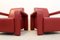 Italian Red Leather Armchairs from Marinelli, Italy, Set of 2 6