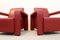 Italian Red Leather Armchairs from Marinelli, Italy, Set of 2, Image 6