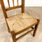 Small Antique Oak Chair with Rush Seat 7