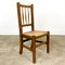 Small Antique Oak Chair with Rush Seat 1