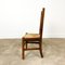 Small Antique Oak Chair with Rush Seat 4