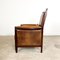 Vintage Sheep Leather Armchair with Mahogany Frame 6