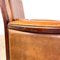 Vintage Sheep Leather Armchair with Mahogany Frame 4