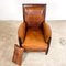 Vintage Sheep Leather Armchair with Mahogany Frame 11