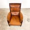 Vintage Sheep Leather Armchair with Mahogany Frame 8