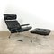 Vintage Leather Lounge Chair with Ottoman by Rienhold Adolf for Cor 1