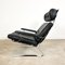 Vintage Leather Lounge Chair with Ottoman by Rienhold Adolf for Cor 4