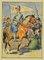 Inconnu, Jeanne d'Arc, Encre de Chine Originale et Aquarelle sur Papier, 1940s 1