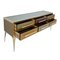 Mid Century Solid Wood and Colored Glass Italian Sideboard, Image 7