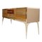 Mid Century Solid Wood and Colored Glass Italian Sideboard 4