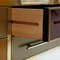 Italienisches Mid Century Sideboard aus Massivholz & Farbglas 8