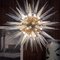 Lámpara de araña Sputnik Mid-Century de cristal de Murano e italiana de latón, Imagen 5