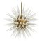 Lámpara de araña Sputnik Mid-Century de cristal de Murano e italiana de latón, Imagen 1