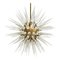 Mid Century Sputnik Murano Glass and Brass Italian Chandelier 1