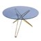 Dutch Modern Brass and Fumé Glass Circular Table 2