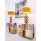 Mid-Century Modern Style Italian Brass and Murano Glass Table Lamps, Set of 2, Image 8