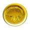 French Modern Sculptural Concave Yellow Glass Mirror 2