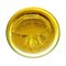 French Modern Sculptural Concave Yellow Glass Mirror, Image 2