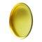 French Modern Sculptural Concave Yellow Glass Mirror 4