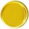 French Modern Sculptural Concave Yellow Glass Mirror, Image 1