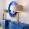 Italienischer Spiegel aus Blauem Murano Glas und Messingschränken, 2er Set 12