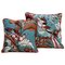 Coussins Modernes à Motifs Carrés en Lin, Espagne, Set de 2 1