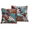 Spanish Modern Square Pattern Linen Scatter Cushions, Set of 2 1