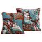 Spanish Modern Square Pattern Linen Scatter Cushions, Set of 2, Image 1