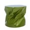 Modern Sculptural Metal Lacquered Green Side Table or Seat, Image 2