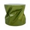 Modern Sculptural Metal Lacquered Green Side Table or Seat 1