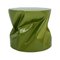 Modern Sculptural Metal Lacquered Green Side Table or Seat, Image 1