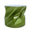 Modern Sculptural Metal Lacquered Green Side Table or Seat 3