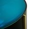 Mid-Century Italian Modern Style Colored Glass Metal and Brass Coffee Table, Image 5
