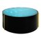 Mid-Century Italian Modern Style Colored Glass Metal and Brass Coffee Table, Image 2