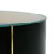 Mid-Century Italian Modern Style Colored Glass Metal and Brass Coffee Table, Image 9