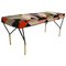Mid-Century Modern Italian Footstool with Iron Structure & Upholstery, Image 2