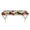 Mid-Century Modern Italian Footstool with Iron Structure & Upholstery, Image 3
