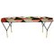 Mid-Century Modern Italian Footstool with Iron Structure & Upholstery, Image 1