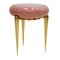 German Pink Lacquered and Brass Coffee Table, Image 3