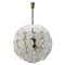Lámpara colgante italiana Sputnik de latón y cristal de Murano estilo Mid Century, Imagen 1