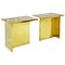 Perplex and Brass Coffee Tables, Set of 2 1