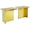 Tables Basses Perplex et en Laiton, Set de 2 1