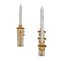 French Brass and Methacrylate Candelabras, Set of 2 6