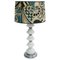 Italienische Mid-Century Murano und Metall Tischlampe 1